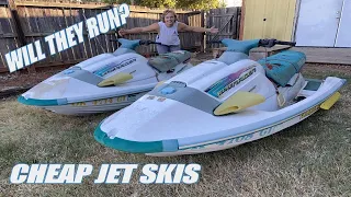 TRASHED $300 Yamaha Jet Skis, Will they run? Part 1.