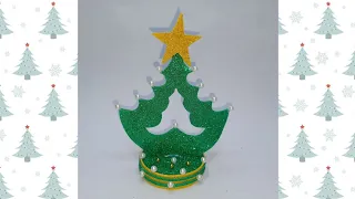 Easy DIY Christmas Tree Ornaments with EVA Glitter Foam Craft