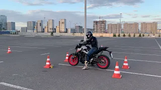 Gymkhana GP 2021 stage 2/Лушкин Борис/Yamaha MT-03/heat 1/ 01:10:81