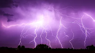 Rain Sounds for Sleeping - Sound of Heavy Rainstorm & Power Thunder in the Misty Forest At Night