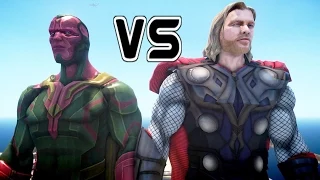 THE VISION VS THOR - EPIC BATTLE