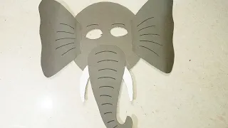 elephant mask | paper elephant mask making | how to make easy elephant mask | elephant face mask