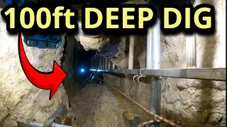 DIGGING DOWN A 100ft SHAFT - THE GOODLUCK MINE PROJECT #mineexploration #mineexploring #goodluck