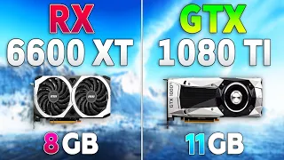 GTX 1080 Ti vs. RX 6600 XT Gaming Testes em 2022