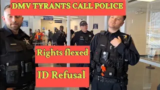 DMV Tyrants go bananas, call police, ID refusal.  #firstamendmentaudits #accountability