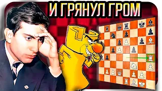 Михаил Таль жертвует слона, ладью на турнире претендентов 1959 года. Шахматы