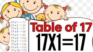 Table of 17/ Rhythmic Table of Seventeen/Learn Multiplication Table of 17 × 1=17/ First step tv