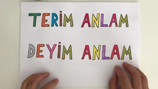 Terim Anlamlı Kelimeler ve Deyimler