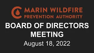 MWPA Board of Directors Meeting - August 18, 2022