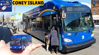 Johny Rides MTA BUS To Coney Island With NEW MTA BUS TOY