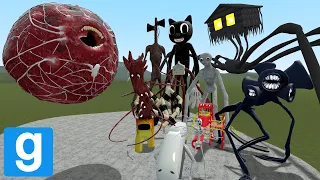 NEW THE MEATBALL VS TREVOR HENDERSON CREATURES!! Garry's Mod [Cartoon Cat Siren Head Train Eater]