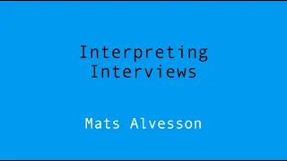 Interpreting Interviews