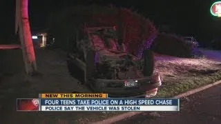 Four teens lead police on high-speed chase in east Tulsa