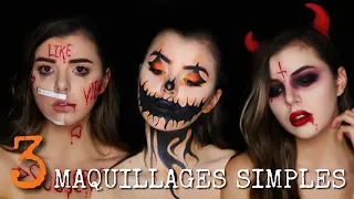 3 MAQUILLAGES SIMPLES POUR L'HALLOWEEN | 2018