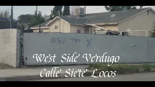 West Side Verdugo Calle Siete Locos (7st) Crosses Out 5X Crip | Gang Hitup IE Edition
