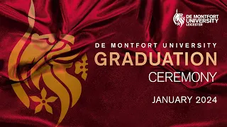 DMU January Graduations 2024: Thursday 25 January 10am