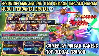 Fredrinn Item Demage Sakitnya Terlalu Brutal! (Sekali Ulti Musuh Mati)!! - Mobile Legends!