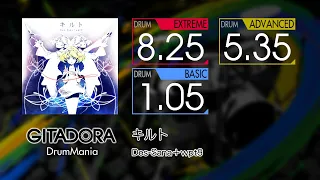 【GITADORA】 キルト (EXTREME ~ BASIC) Drum