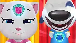 Talking Tom Hero Dash Super Angela & Super Hank unlocked Gameplay Android ios