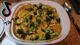 TikTok Chicken ,Broccoli, Rice W/cheese bake