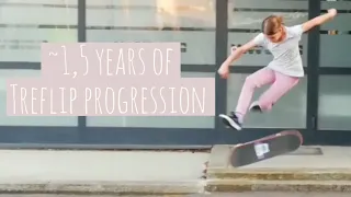 1,5 years of Treflip progression! - girl skateboarding progression ☆july.sk8_