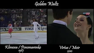 Golden Waltz - comparison between Marina Klimova & Sergei Ponomarenko and Tessa Virtue & Scott Moir