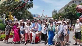 Largest City in Vietnam : Walking Downtown Ho Chi Minh City (Saigon)