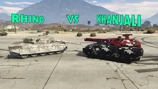 GTA V online (Khanjali vs Rhino Tank)