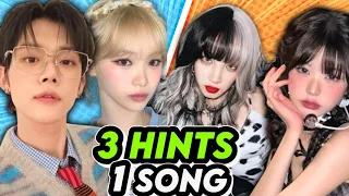 GUESS THE KPOP SONG BY 3 CLUES | 3 HINTS 1 SONG | KPOP CHALLENGE GAMES QUIZ