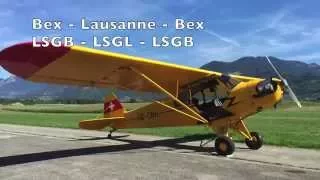 Vol Bex - Lausanne, LSGB - LSGL, Piper Cub, HB-ONH, 25.09.2015