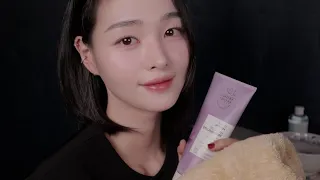 ASMR(Sub) We'll relieve your tension so you can sleep comfortably.|Skin care + Scalp massage