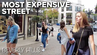 Walking Los Angeles Beverly Hills Rodeo Drive California 4K 🇺🇸 Most Expensive Shopping Street