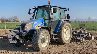 🇮🇹New Holland T5060 + L85 DT -preparazione terreno- Sound & Landscape -feat Nicola Contoterzi