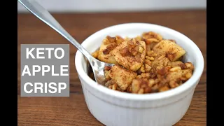 KETO EASTER APPLE CRISP! Old Fashioned, warm baked cinnamon apples with crunchy topping!