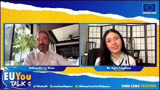 Watch it NOW: EU Ambassador Luc Véron and Kakie Pangilinan in the first #EUYouTalk episode