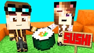 COSTRUIAMO UN RISTORANTE SUSHI SU MINECRAFT!! - Casa di Minecraft LIVE