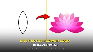 Illustrator tutorials - Easy Lotus flower logo