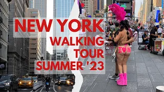 New York City – Summer 2023 live walking tour Broadway from Herald to Times Square