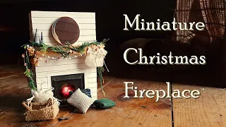 Miniature Christmas Fireplace Tutorial | Hogar para muñecas | Dollhouse Furniture | @SimplystellaTV