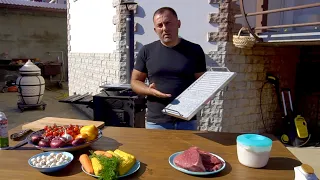 MEAT on the stone grill. ENG SUB