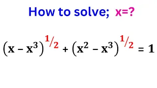 Math Olympiad Algebra Problem | Find the Value of x .