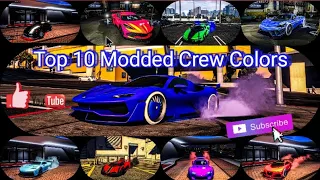 ✓. Top 10 Best Looking Modded Crew Colors with Hex Codes (GTA V) #gta #gtaonline