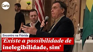 BOLSONARO ADMITE QUE PODE FICAR INELEGÍVEL