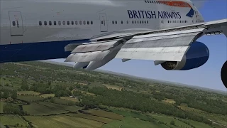 FSX | London (EGKK) to Dublin (EIDW) | Full Startup & Shutdown | 747-400