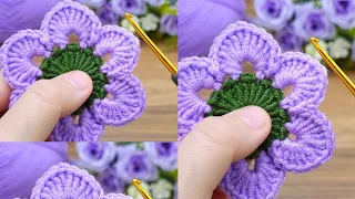 💯👍crochet flower Beauty.  Let's Wach How to Make Crochet  filled flowers For Beginners #crochet