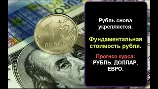 Рубль укрепляется. Фундаментальная стоимость рубля. Прогноз курса доллара. Рубль, Доллар, Евро.