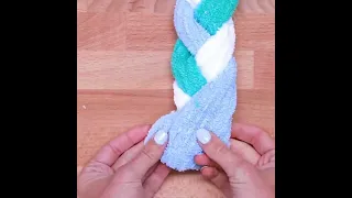 DIY tutorial membuat keset kaki dari handuk bekas | keset kain perca | ide membuat keset murah