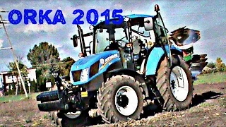 New Holland T5.95 & pług obrotowy UNIA Ibis LS vs orka 2015 :D