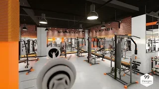 Aménagement intérieur d'une salle de sport - interior design