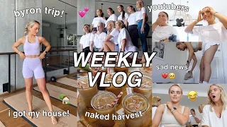 WEEKLY VLOG | BYRON BAY + NAKED HARVEST NEW PRODUCT 🥦 I GOT MY HOUSE 🏠 SAD NEWS 💔 Conagh Kathleen